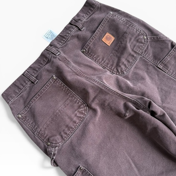 Carhartt B136 Double Knee Loose Original Fit Pants Faded Brown DKB 35x31 - Picture 2 of 8